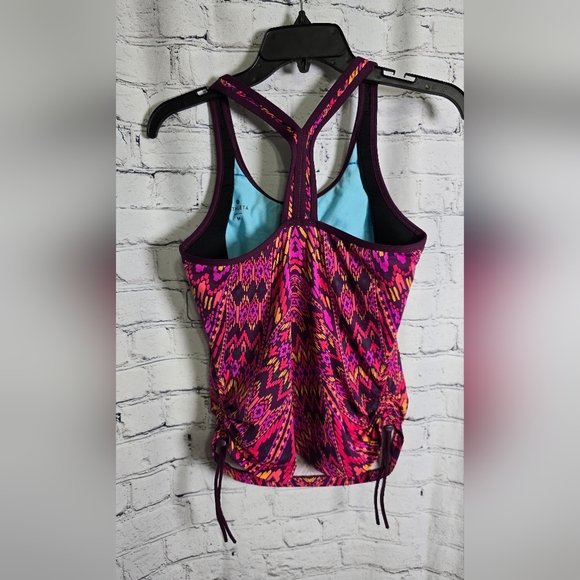 Athleta Women’s Printed Racerback Bikini Tankini Top Size Medium - Picture 7 of 10